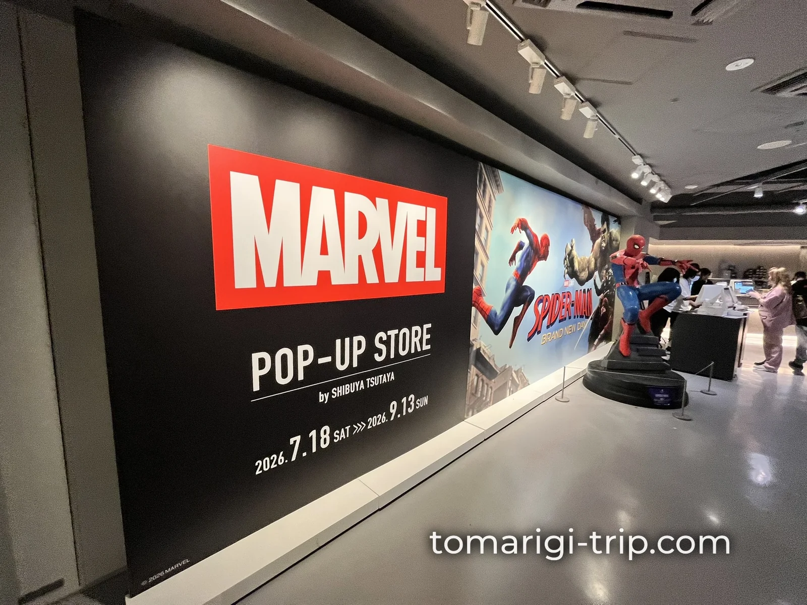 同じ建物の地下1階で開催されていたMARVEL POP-UP STORE