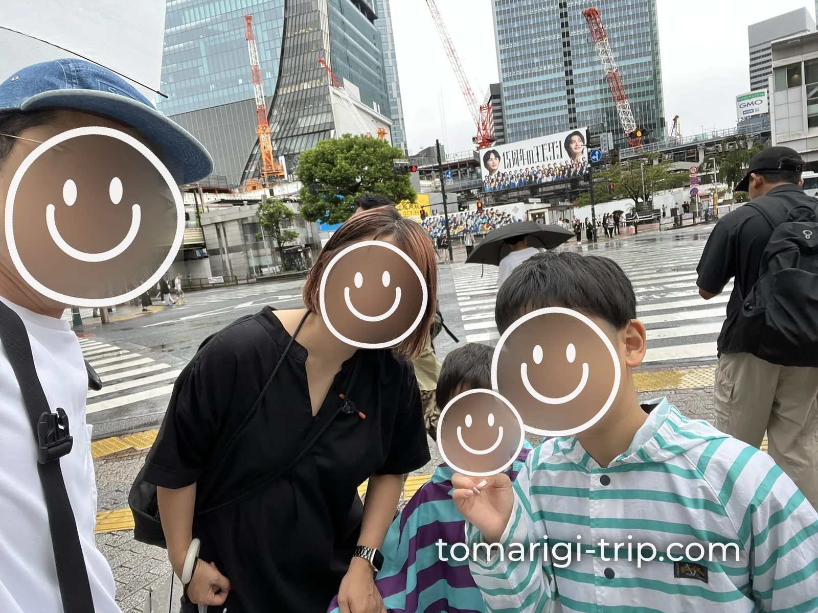 子どもたちは初・渋谷。「ここがあの有名なスクランブル交差点か」と上の子